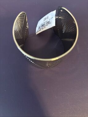 Signature Studio Gold-Tone Textured Cuff Bracelet